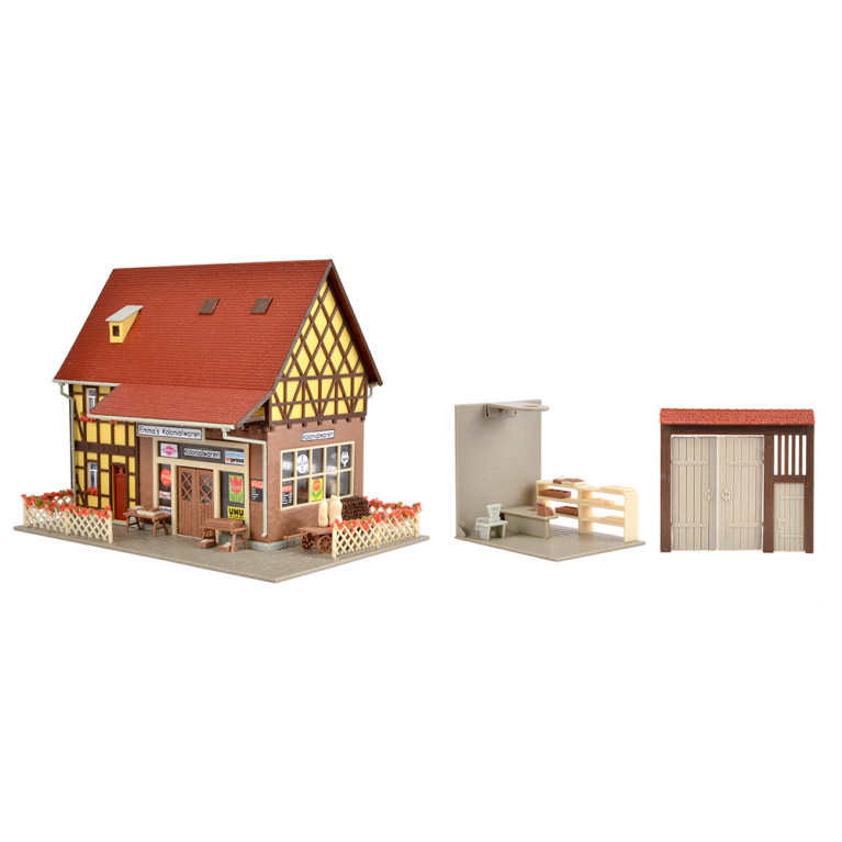 Magasin d'angle, avec éclairage intérieur, LED kit fonctionnel - VOLLMER 43688 - HO 1/87