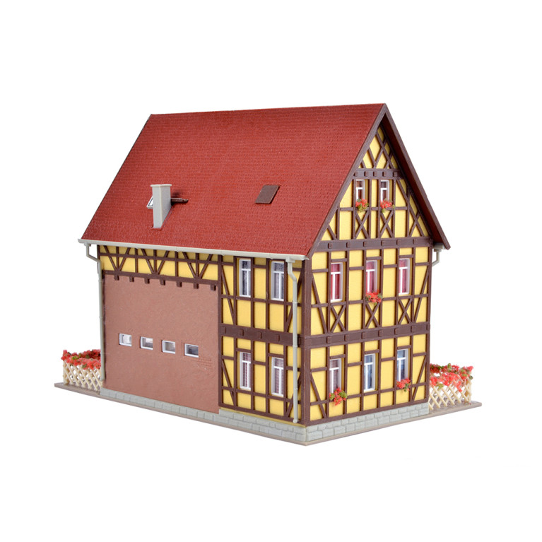 Magasin d'angle, avec éclairage intérieur, LED kit fonctionnel - VOLLMER 43688 - HO 1/87