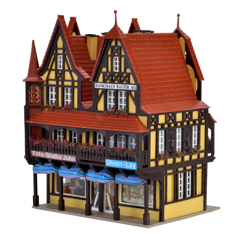 Commerce, avec éclairage intérieur, LED, kit fonctionnel - VOLLMER 43841 - HO 1/87