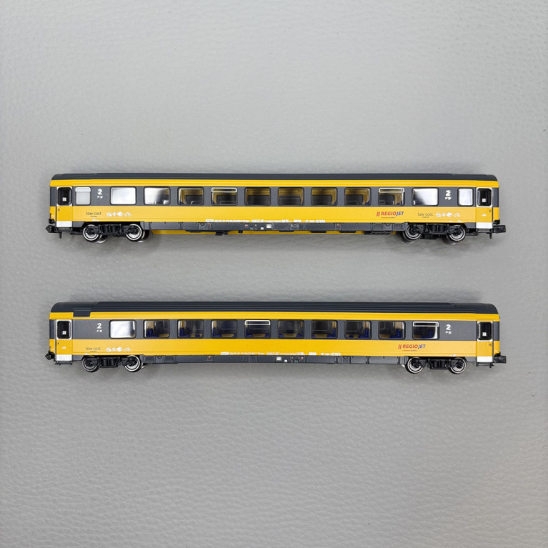 2 voitures Bpm, 2CL, (UIC Z1), Regiojet, SBB CFF FFS - Hobbytrain H25504