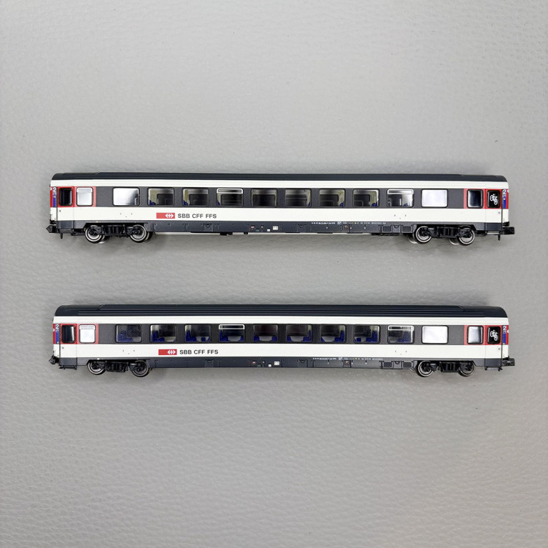 2 voitures Bpm, 2CL, (UIC Z1), SBB CFF FFS - Hobbytrain H25503