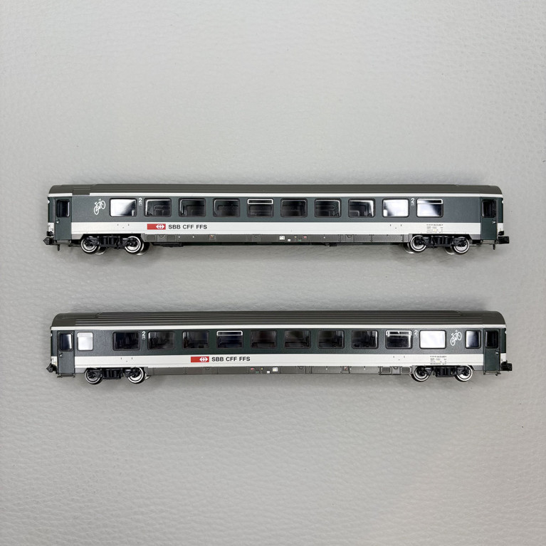 2 voitures Bpm, 2CL, (UIC Z1), SBB CFF FFS - Hobbytrain H25502