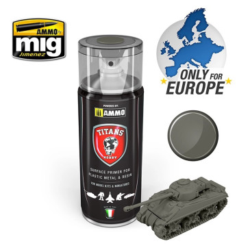 Apprêt Mat Gris feldgrau Allemand - Spray Titans Hobby 400ml - AMMO TTH119