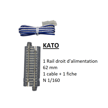 Rail d'alimentation, 62mm, Unitrack - KATO 20-055 - N 1/160