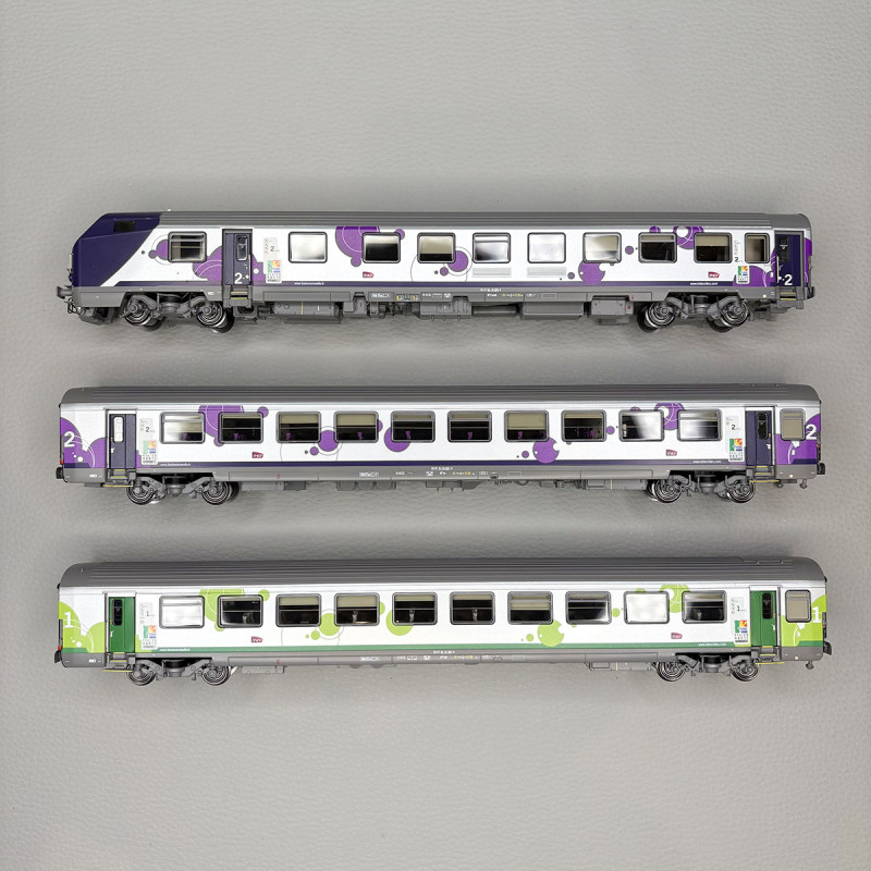 Lsmodels 41251AC - 3 voitures, Vtu réversible, B11tu, A10tuh, B6t2uxh, Région Haute Normandie, SNCF