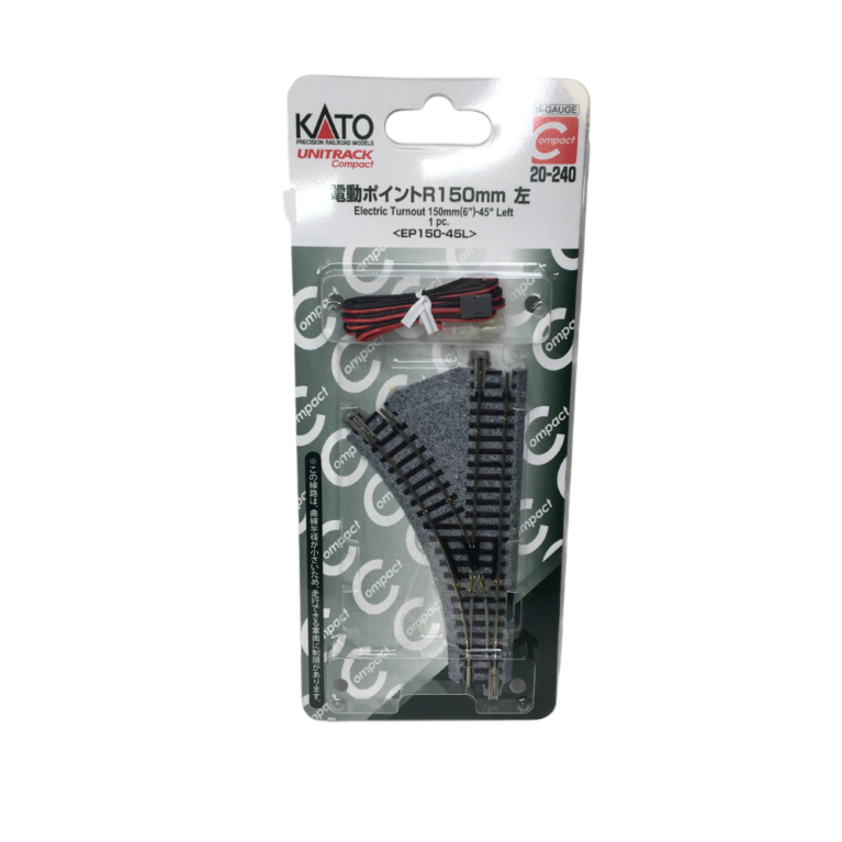 Aiguillage électrique à gauche, R150-45°, Unitrack - KATO 20-240 - N 1/160