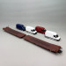2 wagons plats jumelés, type Laads 800B, transport de véhicules, Transwaggon - MARKLIN 47430