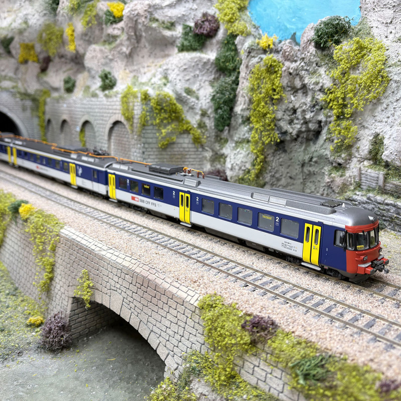 Automotrice RABDe 12/12, N°510 004-5, 3 éléments, SBB-CFF-FFS, Ep. V et VI - PIKO 97254 - HO 1/87