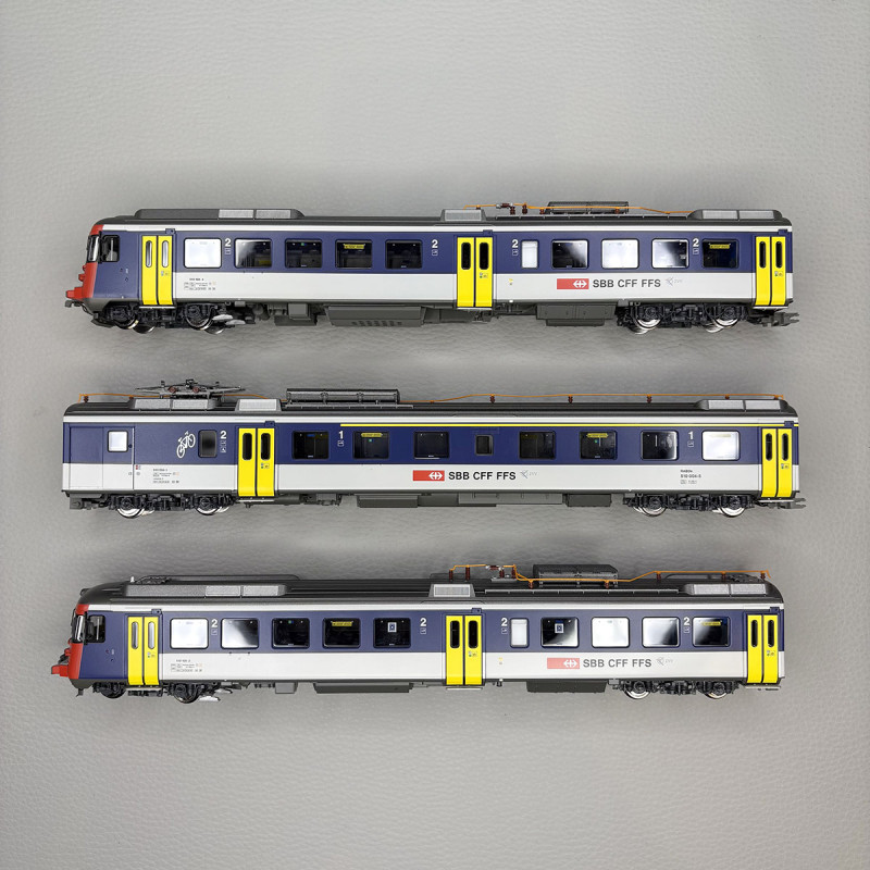 Automotrice RABDe 12/12, N°510 004-5, 3 éléments, SBB-CFF-FFS - PIKO 97254