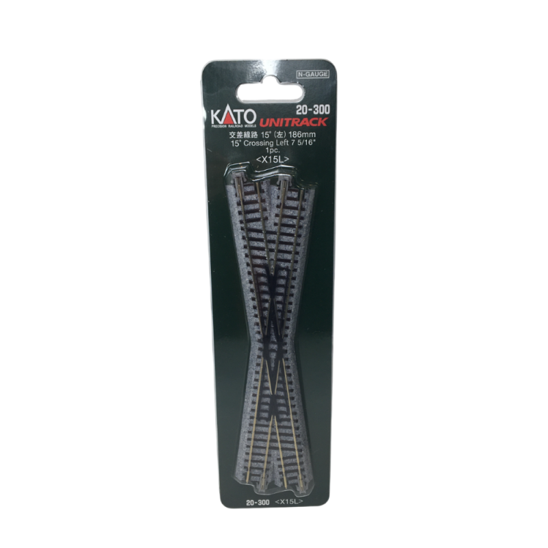 Croisement à gauche, 186mm 15°, Unitrack - KATO 20-300 - N 1/160
