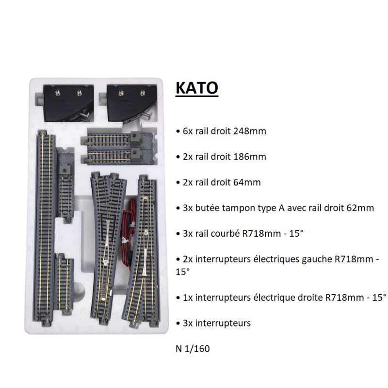 Jeu de variante V3, gare de triage, 22 pièces, Unitrack - LEMKE/KATO 20-862 - N 1/160