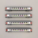 4 voitures voyageurs type Bmpz, 2CL, "Berlin-Malmö-Express", ELL/LTE - MARKLIN 87283