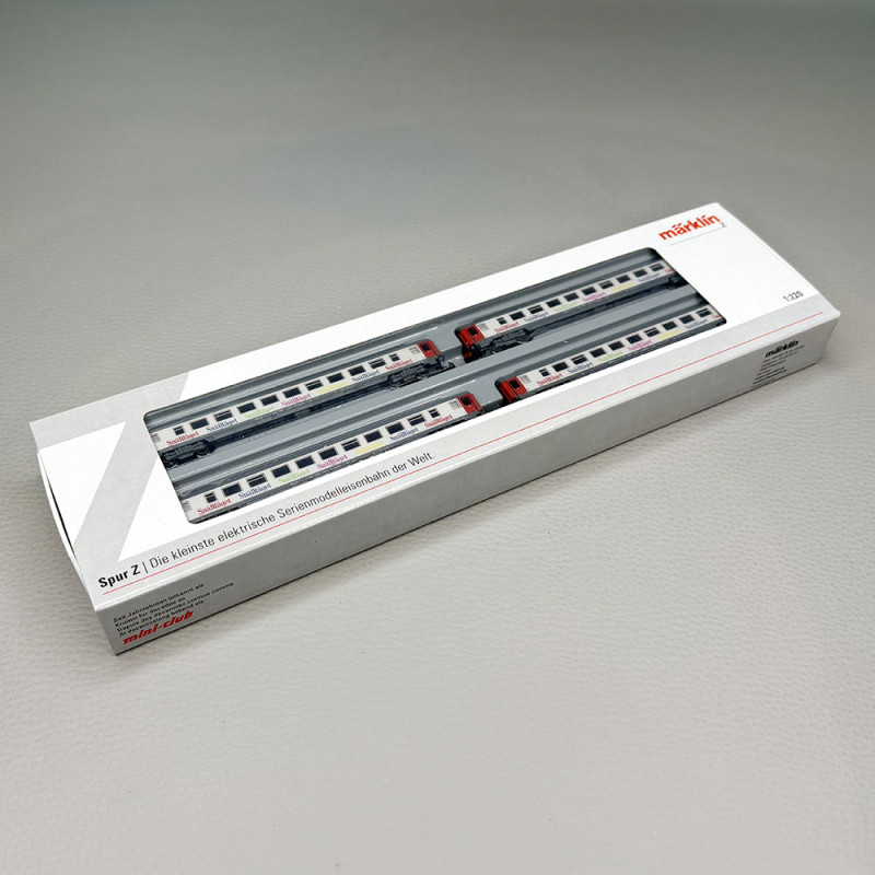 4 voitures voyageurs type Bmpz, 2CL, "Berlin-Malmö-Express", ELL/LTE - MARKLIN 87283