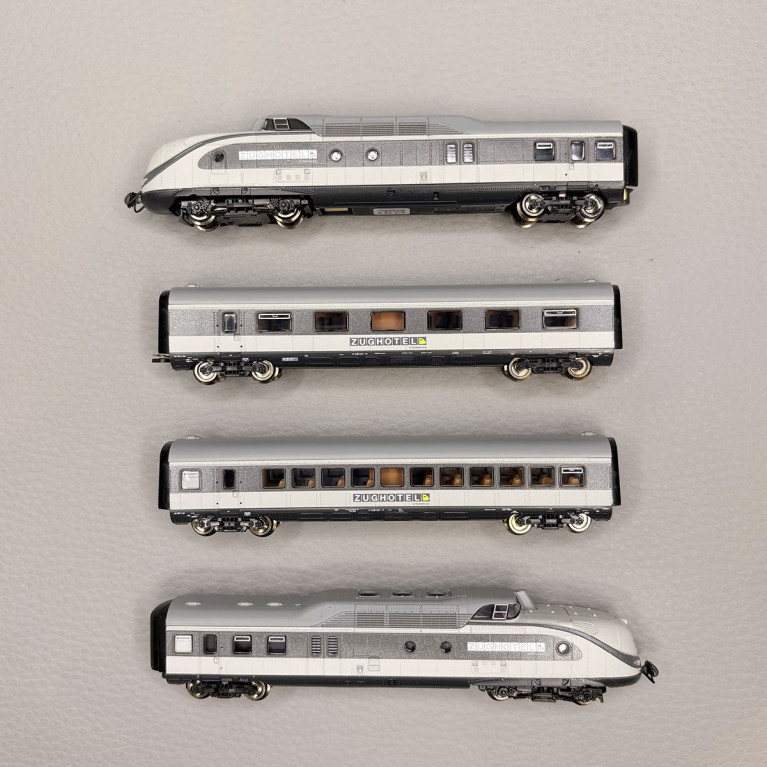 Automotrice diesel série 601 (ex VT 11.5) 4 éléments, "Zughotel", RailAdventure - FLEISCHMANN 7770009