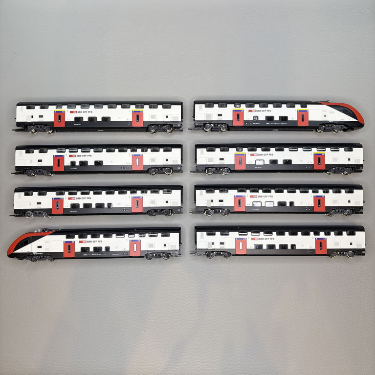 Train RABe 502 221-0, à 2 étages, 8 éléments, SBB CFF FFS - ROCO 7700007