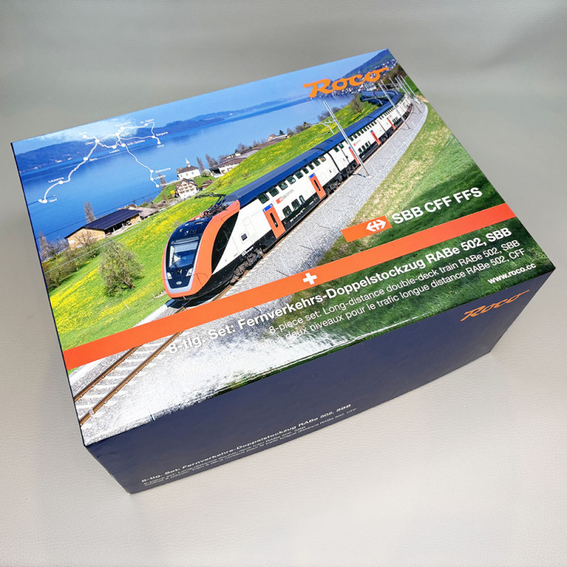 Train RABe 502 221-0, à 2 étages, 8 éléments, SBB CFF FFS - ROCO 7710007
