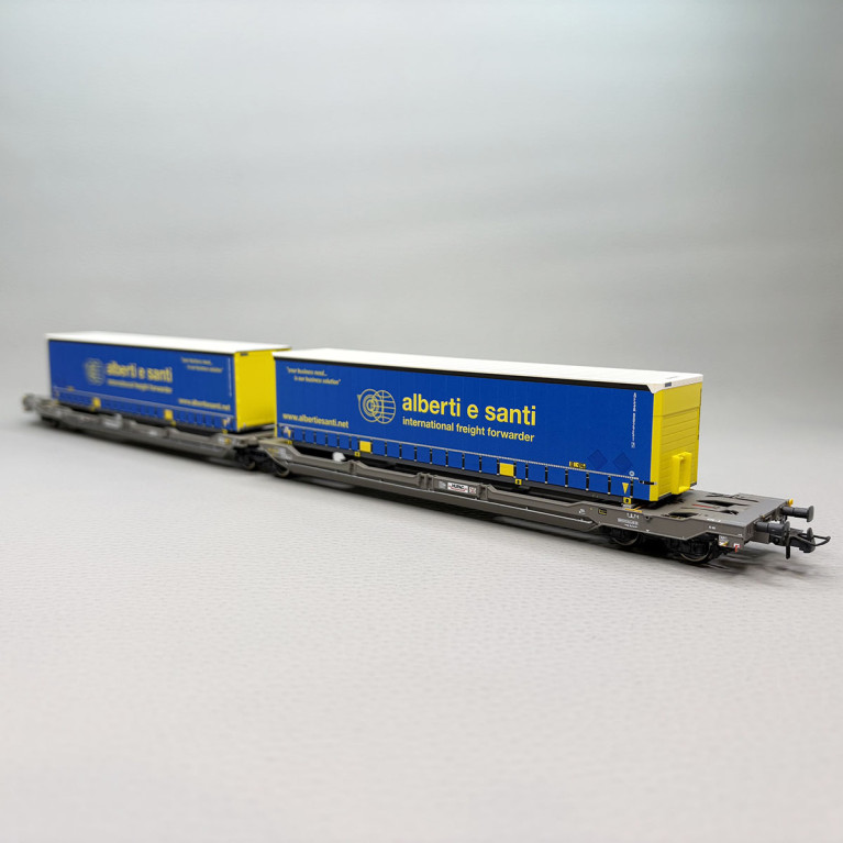 Wagon articulé double poche, Sdggmrss / T3000e, "Alberti e Santi", Hupac - ROCO 6600137