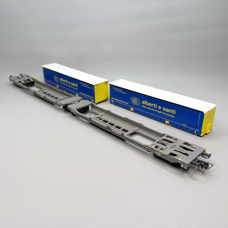 Wagon articulé double poche, Sdggmrss / T3000e, "Alberti e Santi", Hupac - ROCO 6600137