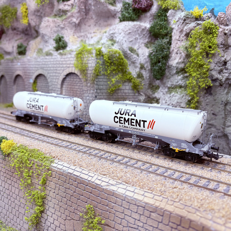 Wagon silo type Uacns, "Jura Cement", Wascosa, Ep. VI - ROCO 6600191 - HO 1/87