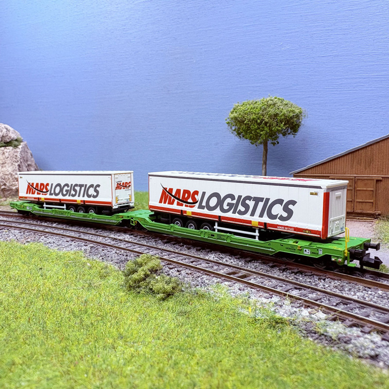 Wagon double poche type Sdggmrss T3000e, "Mars Logistics"", CFL Cargo, Ep. VI  - FLEISCHMANN 6660102 - N 1/160