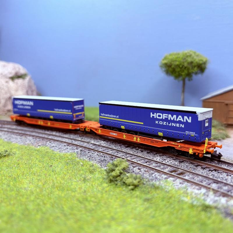 Wagon double poche type Sdggmrs T2000, "Hofman", Wascosa, Ep. VI  - FLEISCHMANN 6660118 - N 1/160