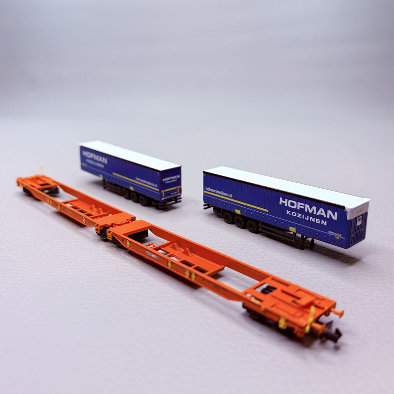 Wagon double poche type Sdggmrs T2000, "Hofman", Wascosa  - Fleischmann 6660118