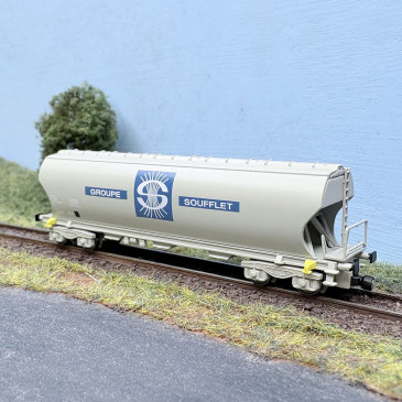 Wagon trémie céréalier, "Groupe Soufflet", SNCF, Ep. IV - AZAR MODELS W01-SF1 - Z 1/220