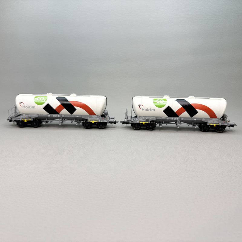 2 wagons silo, type Uacns, Holcim - ROCO 6600192