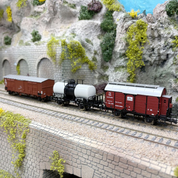 3 wagons marchandises ligne secondaire, FS, Ep. III - ROCO 6600229 - HO 1/87