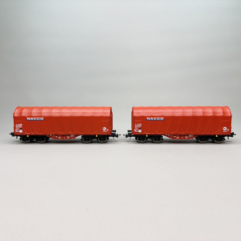 2 wagons à bâche coulissantes de type Shimmns, NACCO - ROCO 6600226