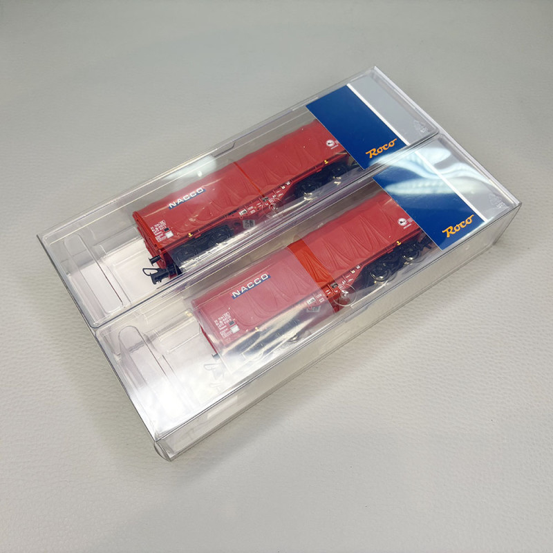 2 wagons à bâche coulissantes de type Shimmns, NACCO - ROCO 6600226