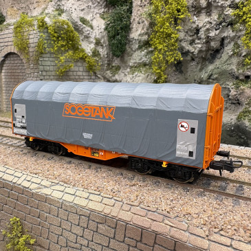 Wagon à bâche coulissantes de type Shimmns, SOGETANK, Ep. VI - ROCO 6600133 - HO 1/87