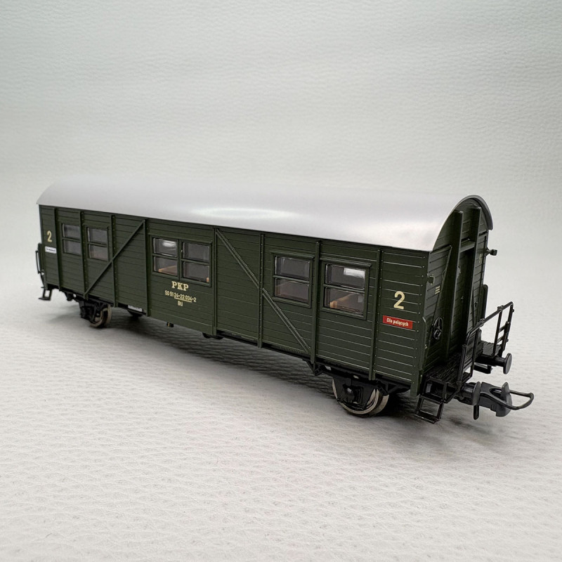 2 voitures voyageurs auxiliaires de type Bti, 2CL, PKP - ROCO 6200195