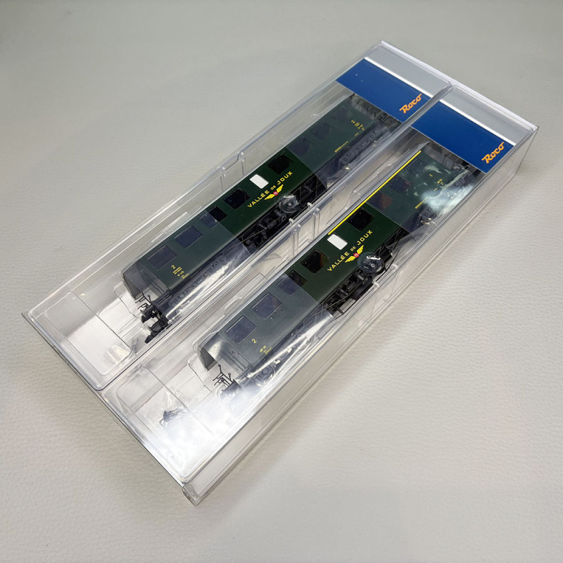 2 voitures voyageurs Seetalbahn, type AB et B, "Vallée de Joux", BPr - ROCO 6200198