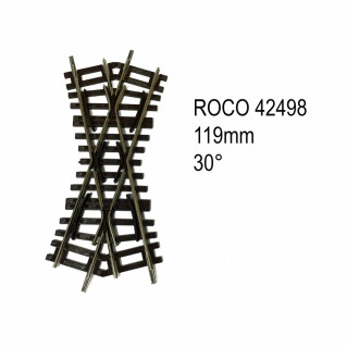 Rail croisement 119mm  30 degrés code 83 -HO-1/87-ROCO 42498