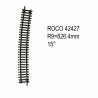 Rail courbe R9  826.4mm 15 degrés code 83 -HO-1/87-ROCO 42427