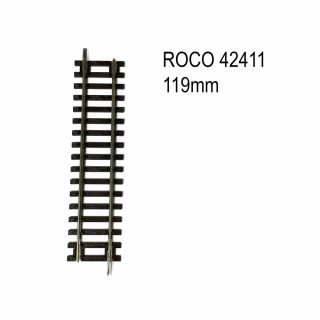 Rail droite 119mm  code 83 -HO-1/87-ROCO 42411