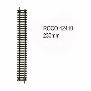 Rail droite 230mm  code 83 -HO-1/87-ROCO 42410