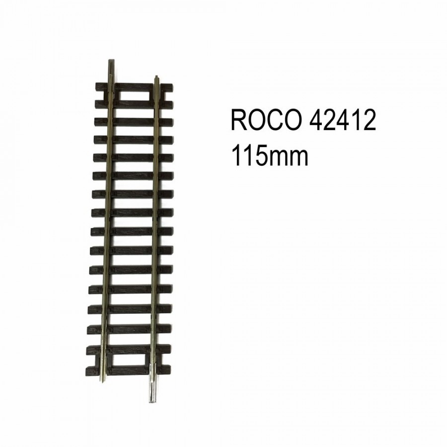 Rail droite 115mm  code 83 -HO-1/87-ROCO 42412