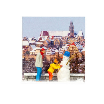 Coffret bonhomme de neige, 3 figurines - PREISER 99603 - HO 1/87