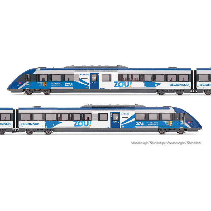 Autorail diesel X 72500 (XTER), PACA ZOU, logo Carmillon, Sncf - Jouef HJ2482