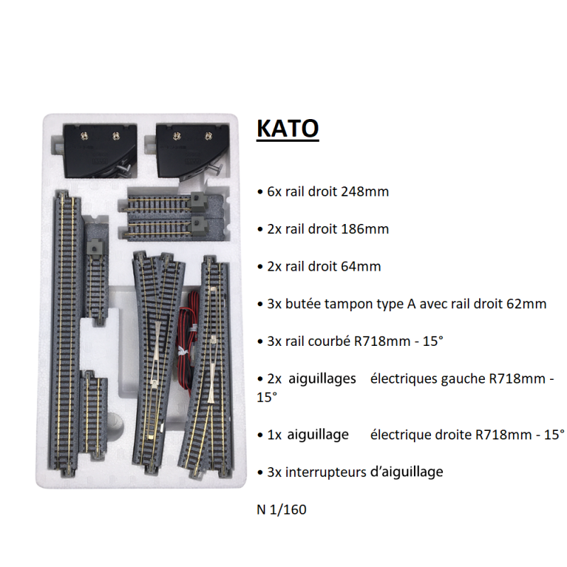 Jeu de variante V3, gare de triage, 22 pièces, Unitrack - LEMKE/KATO 20-862 - N 1/160