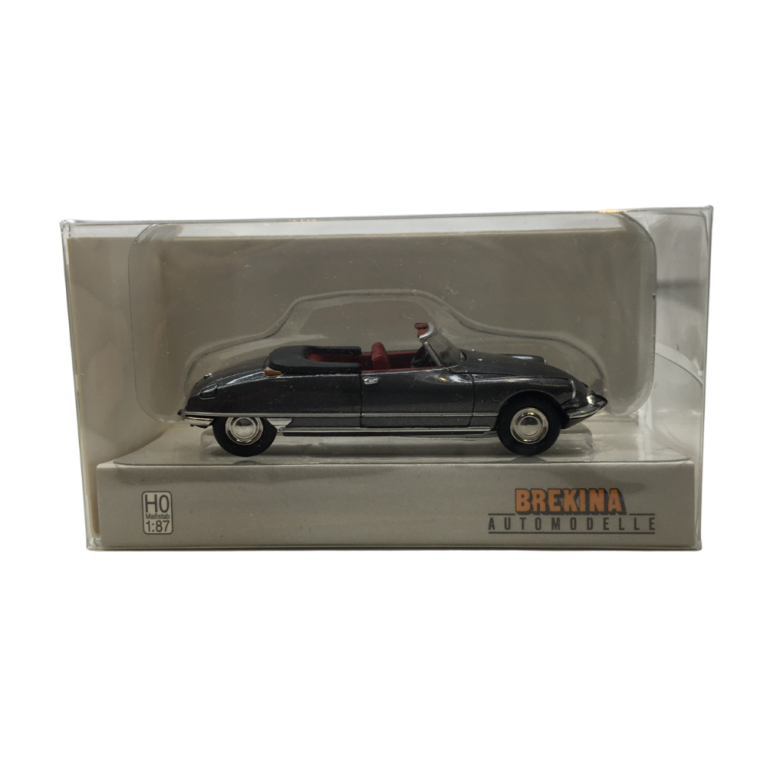Citroën DS 19 cabriolet ouvert, gris, 1963 - SAI 7807 - HO 1/87