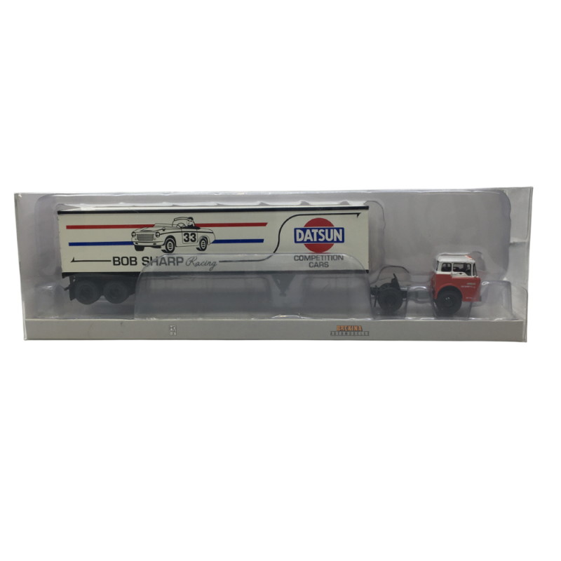 Semi-remorque, Ford C series, Bob Sharp Racing, Datsun, 1970 - BREKINA 86330 - HO 1/87