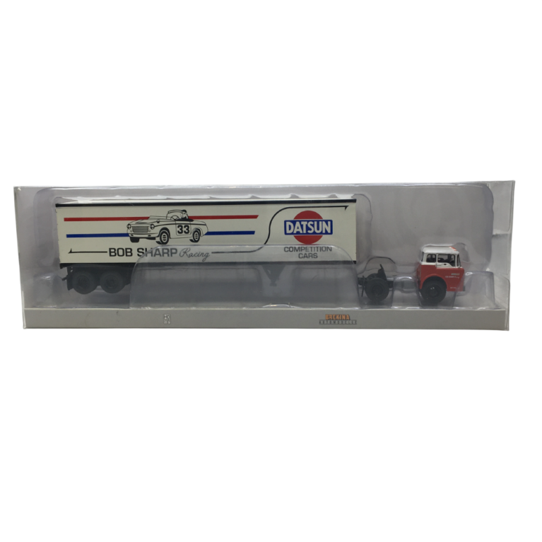 Semi-remorque, Ford C series, Bob Sharp Racing, Datsun, 1970 - BREKINA 86330 - HO 1/87