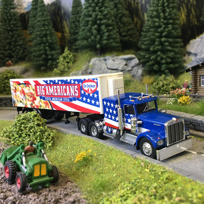 Semi-remorque, frigorifique, Kenworth W900, Dr. Oetker Big Americans, 1977 - BREKINA 86263 - HO 1/87