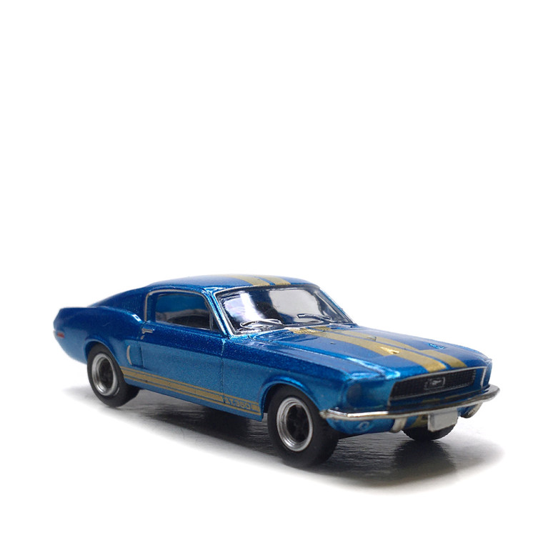 Ford Mustang Fastback, Shelby GT 350, bleu, doré, 1968 - BREKINA 19610 - HO 1/87
