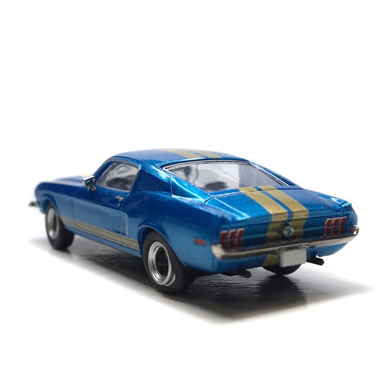 Ford Mustang Fastback, Shelby GT 350, bleu, doré, 1968 - BREKINA 19610 - HO 1/87