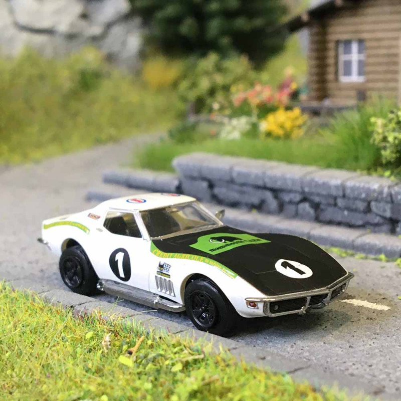 Chevrolet corvette C3 coupé, ecurie Léopard le Mans, 1970 - BREKINA 19988 - HO 1/87