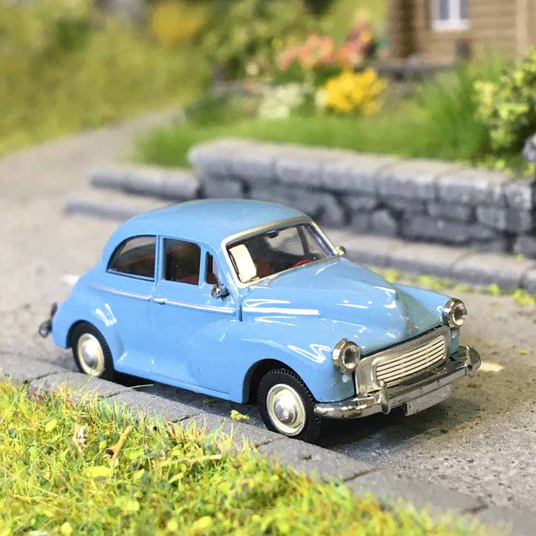 Morris Minor 1000, bleu, 1956 - BREKINA 15214 - HO 1/87
